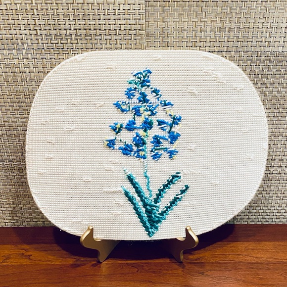 🌟HP🌟NWOT Handmade Needlepoint Floral Placemats 4 - Picture 8 of 8